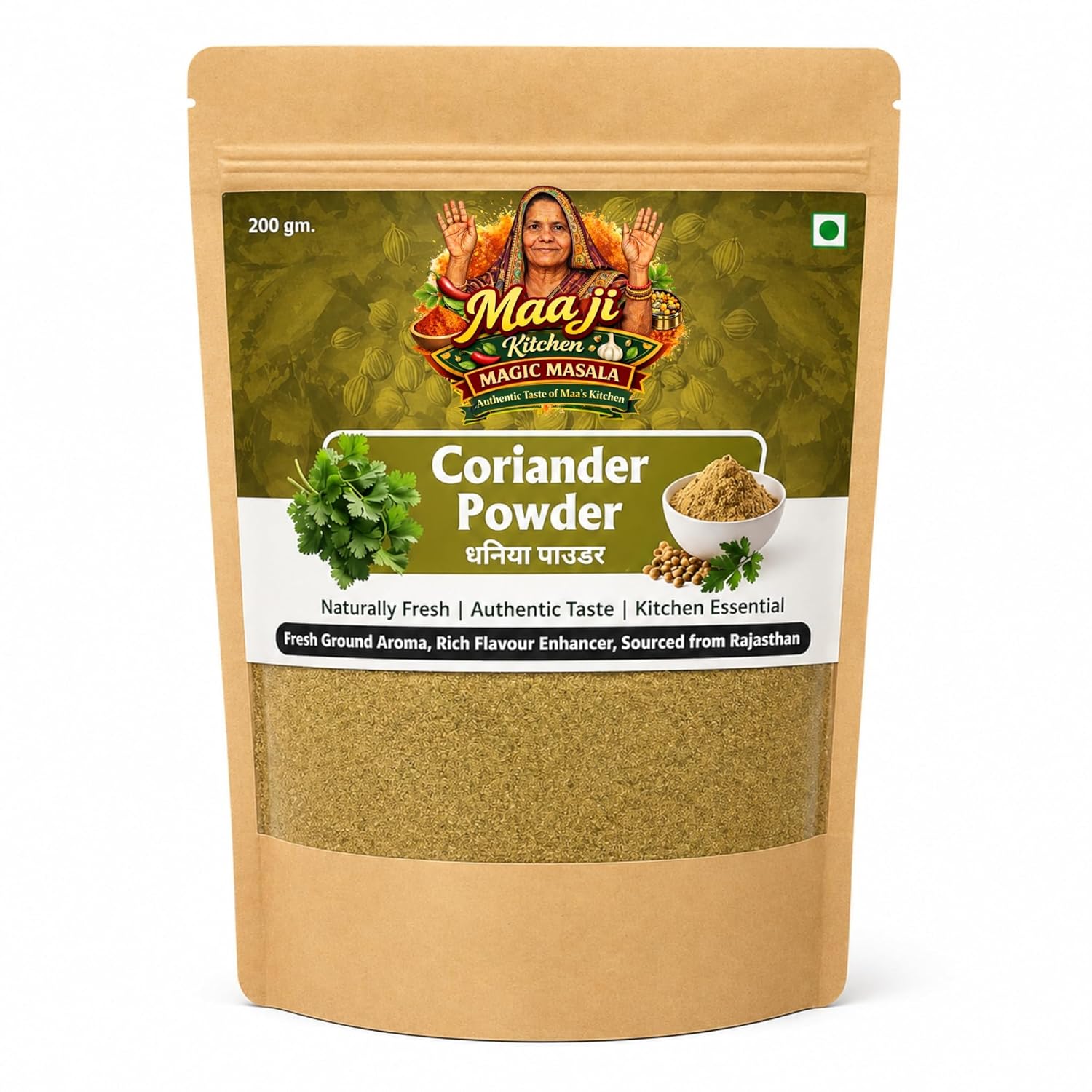 Maa Ji Kitchen Premium Coriander Powder (Dhaniya Powder) 200g