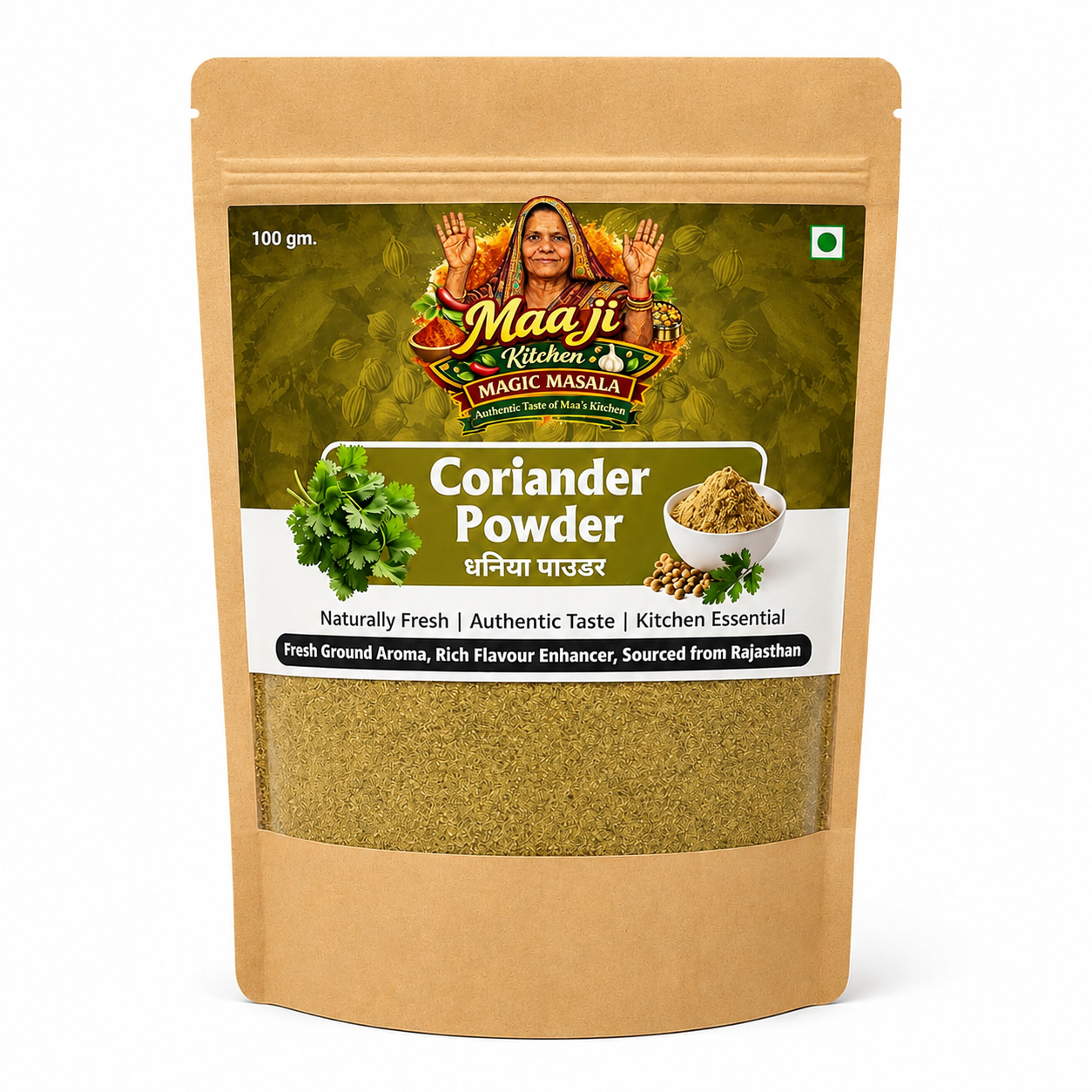 Maa Ji Kitchen Premium Coriander Powder (Dhaniya Powder) 100g