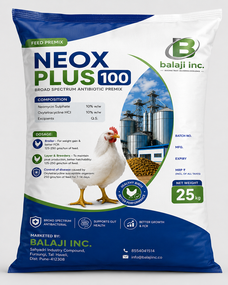 Neox Plus100 - Is a potent broad-spectrum antibiotic combination used to prevent and treat gastrointestinal, respiratory,Bacterial infection.