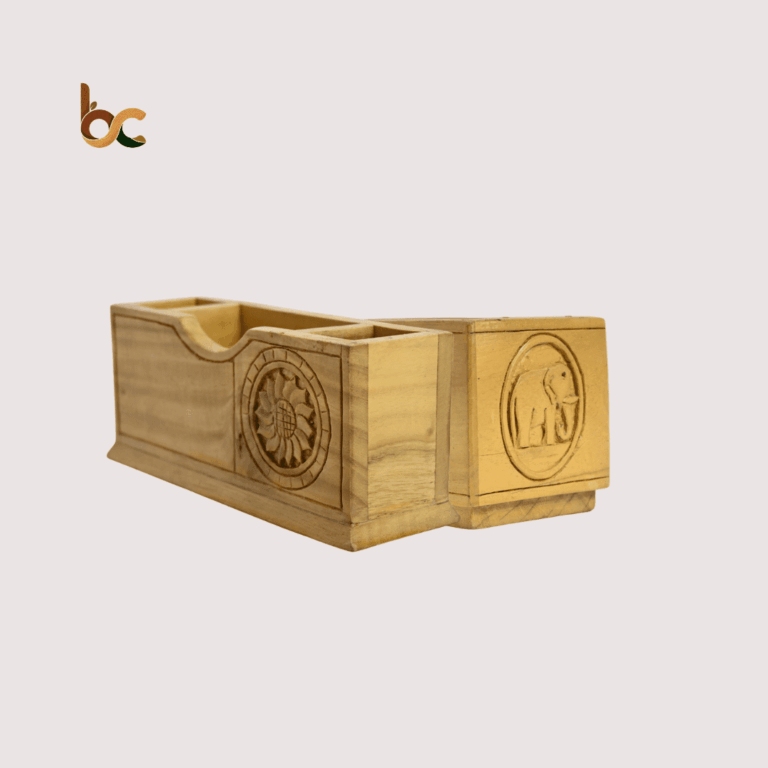 HAND CARVED PEN HOLDER