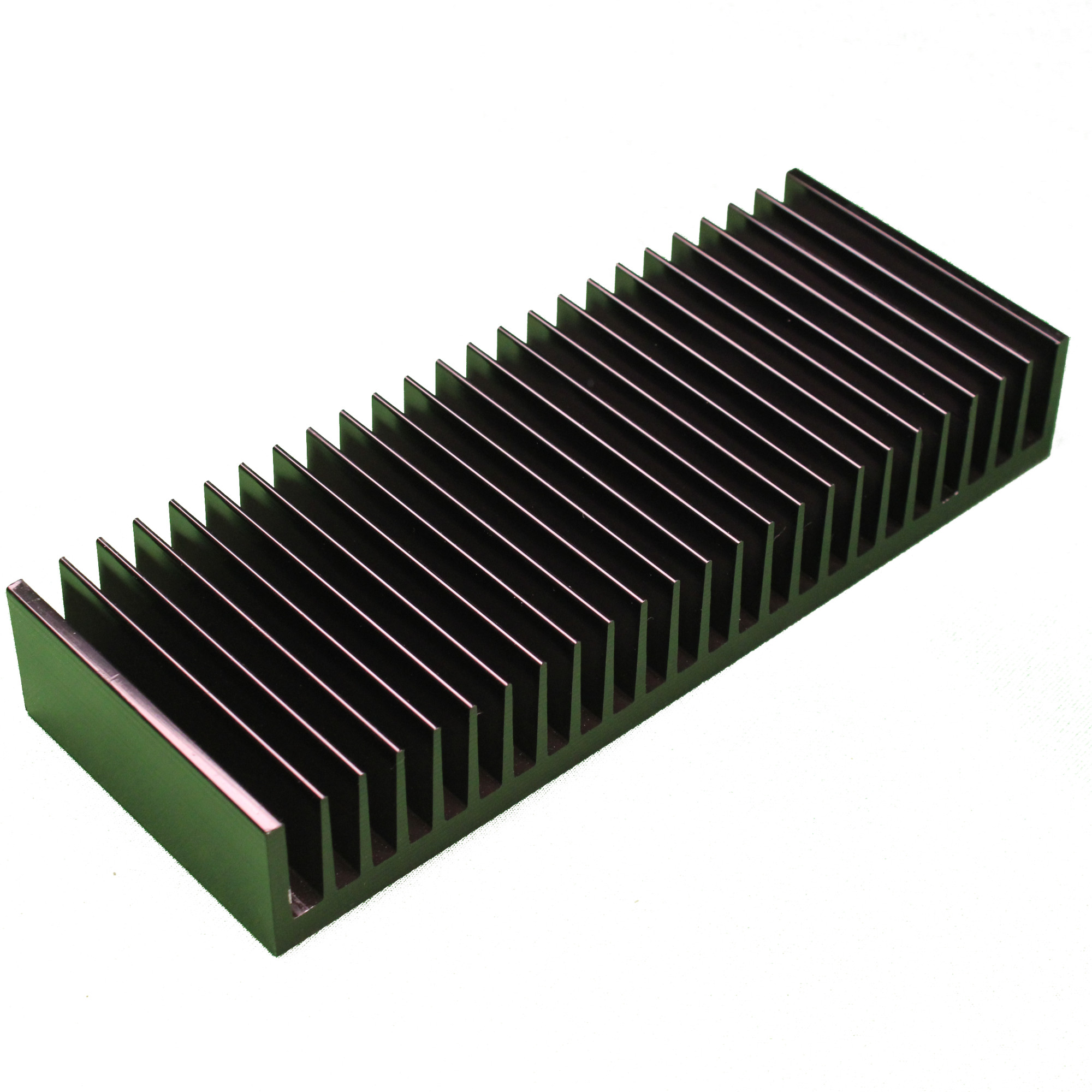 Aluminium Heat Sink - 250x95x40mm - 1127 Grams - Black