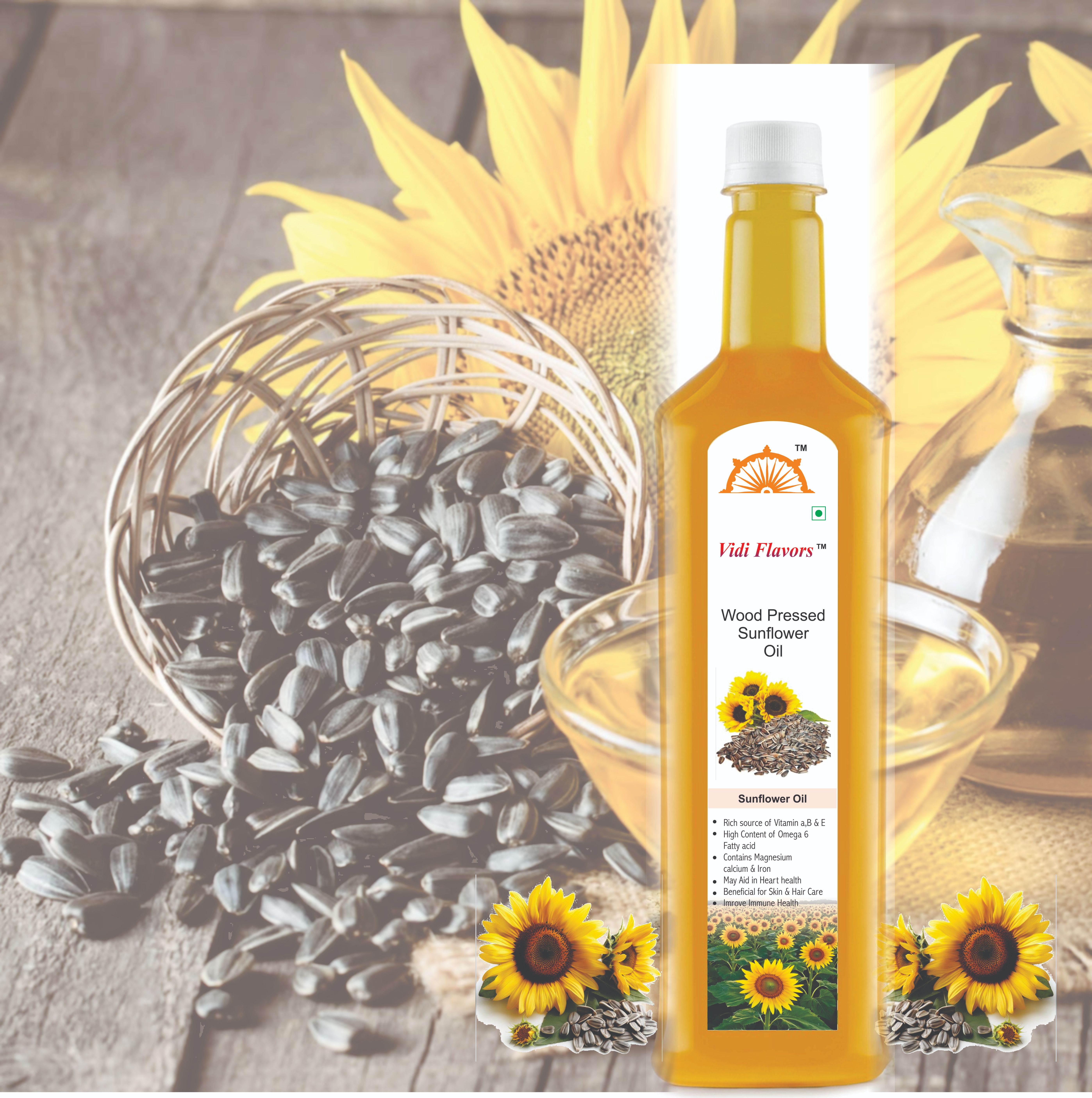 Wood Pressed Sunflower Oil