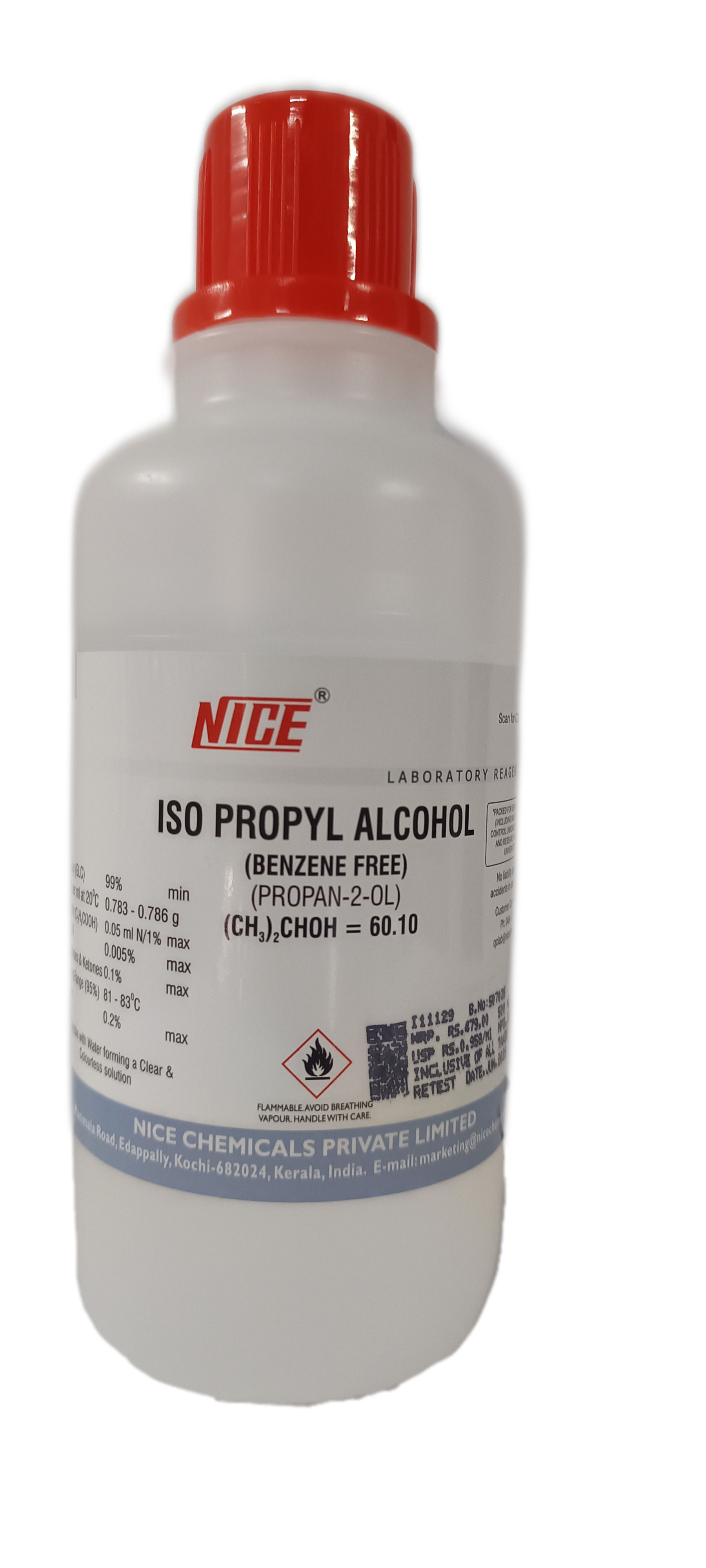 Isopropyl alcohol - 99% (Benzene free) - 500ml