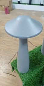 MUSHROOM MINI-18W BOLLARD LIGHT BLACK BODY - MUSHROOM - STONE GREY