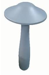 MUSHROOM MAXI-18W BOLLARD LIGHT BLACK BODY  - MUSHROOM - STONE GREY