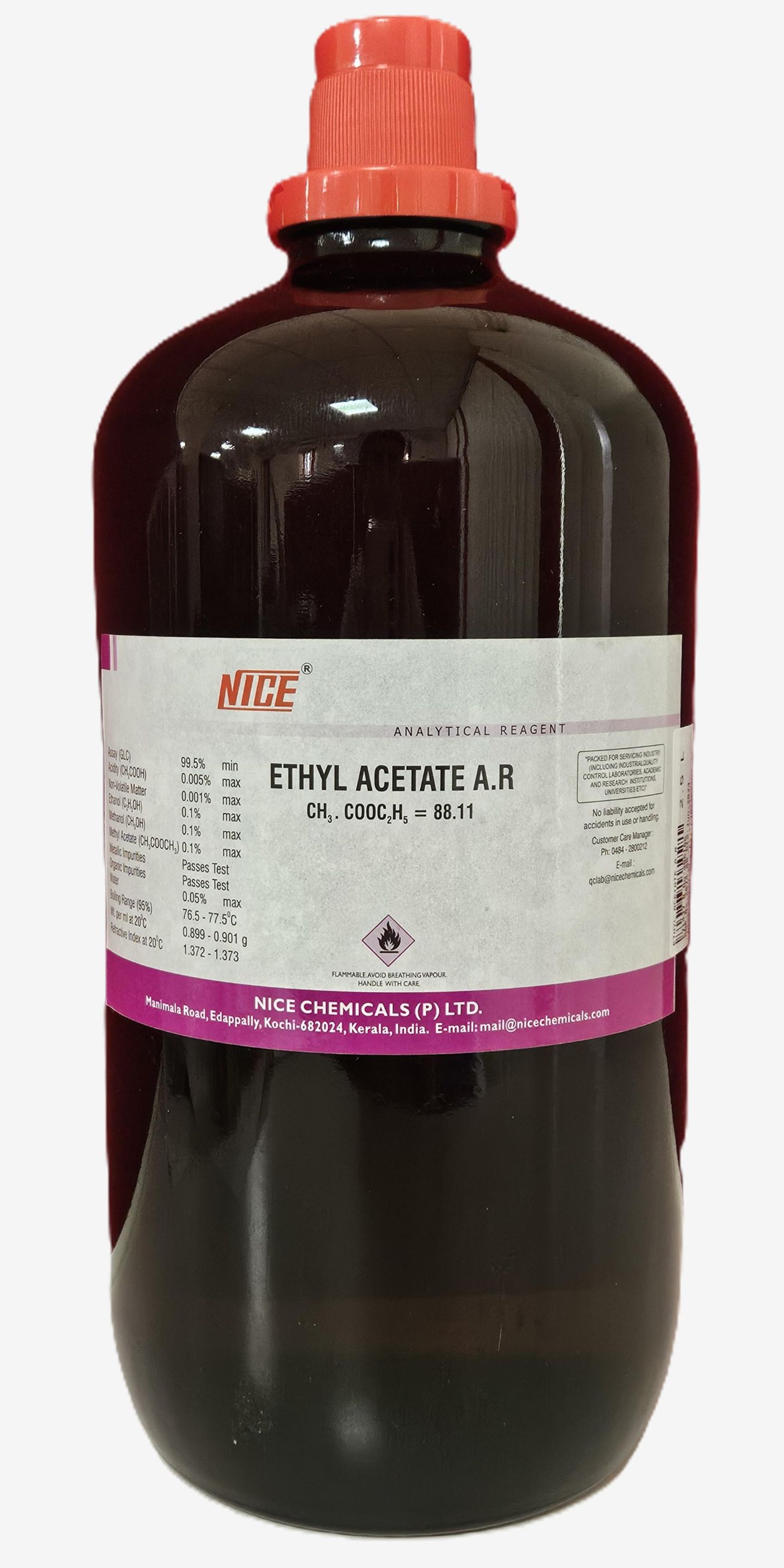 Ethyl acetate A.R. - 99.5% (confirms to ACS  specification)