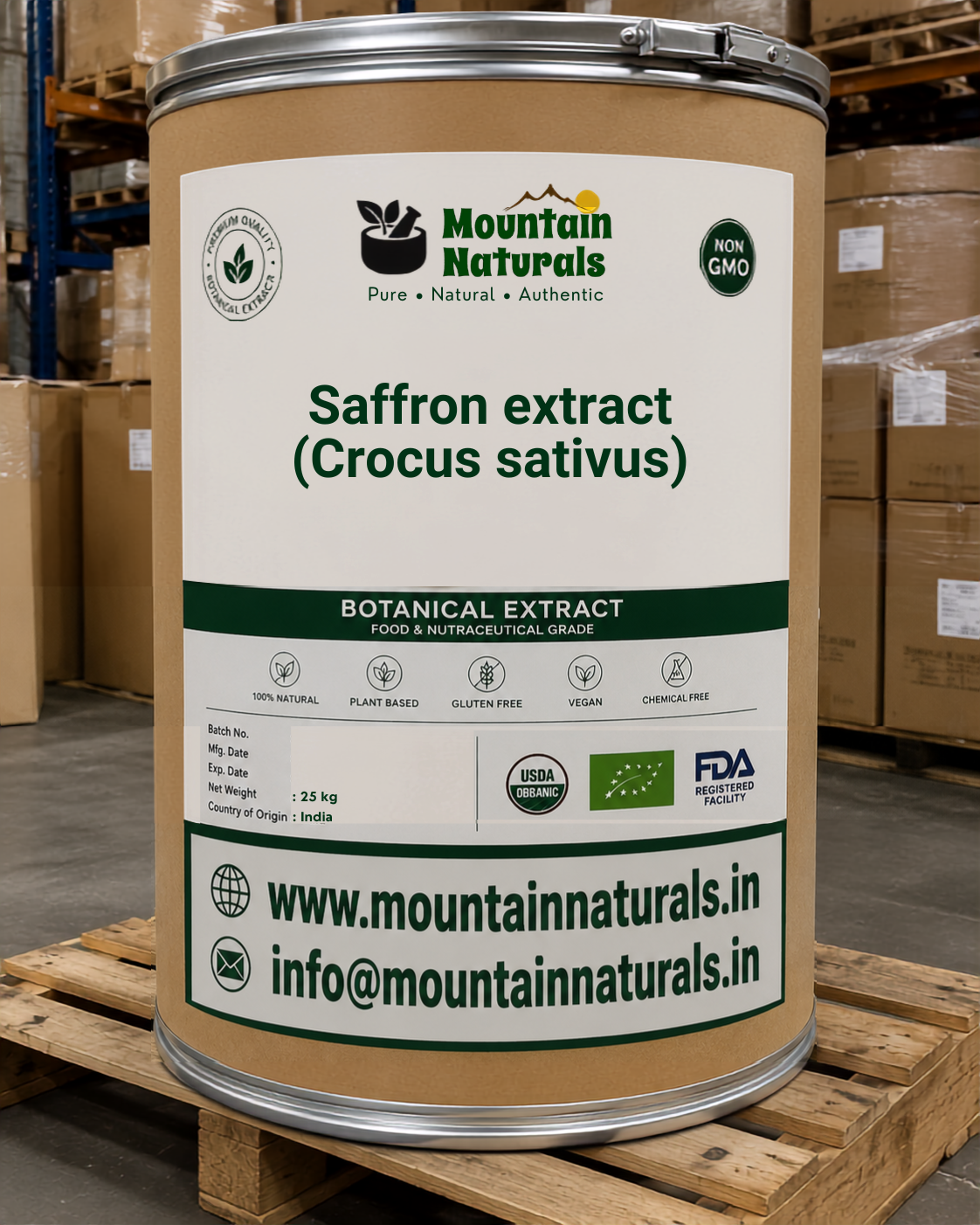 Saffron extract, contains crocin (Crocus sativus)