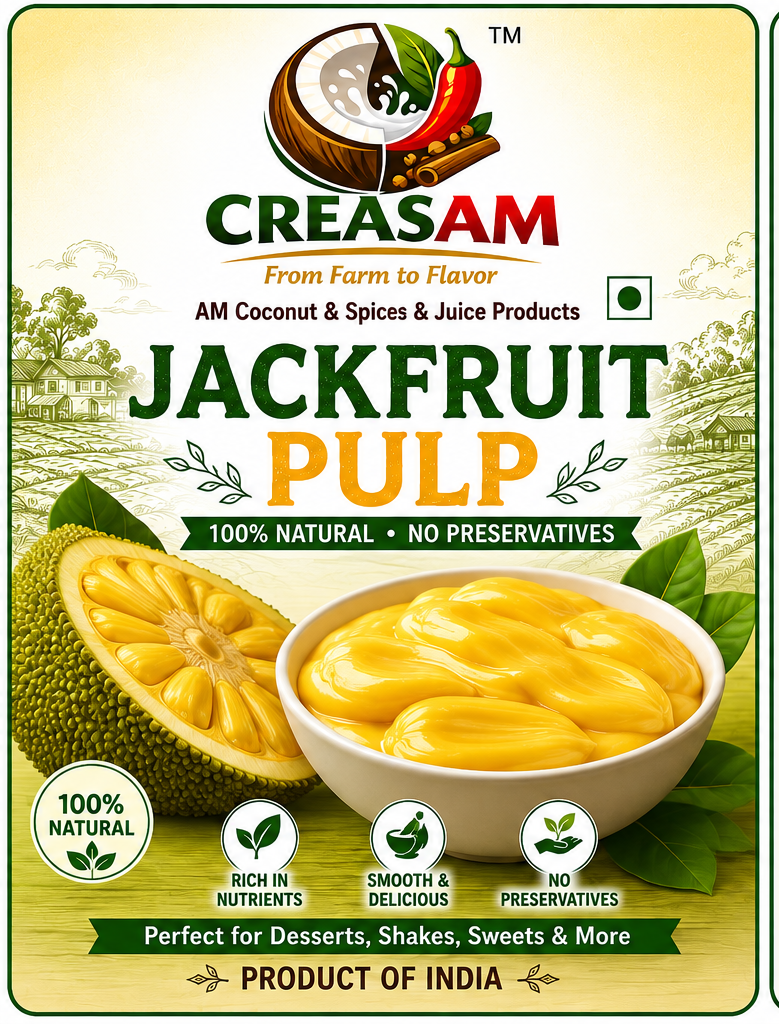 Fresh. Natural. Delicious. Experience the authentic taste of ripe jackfruit with Creasam Jackfruit Pulp.