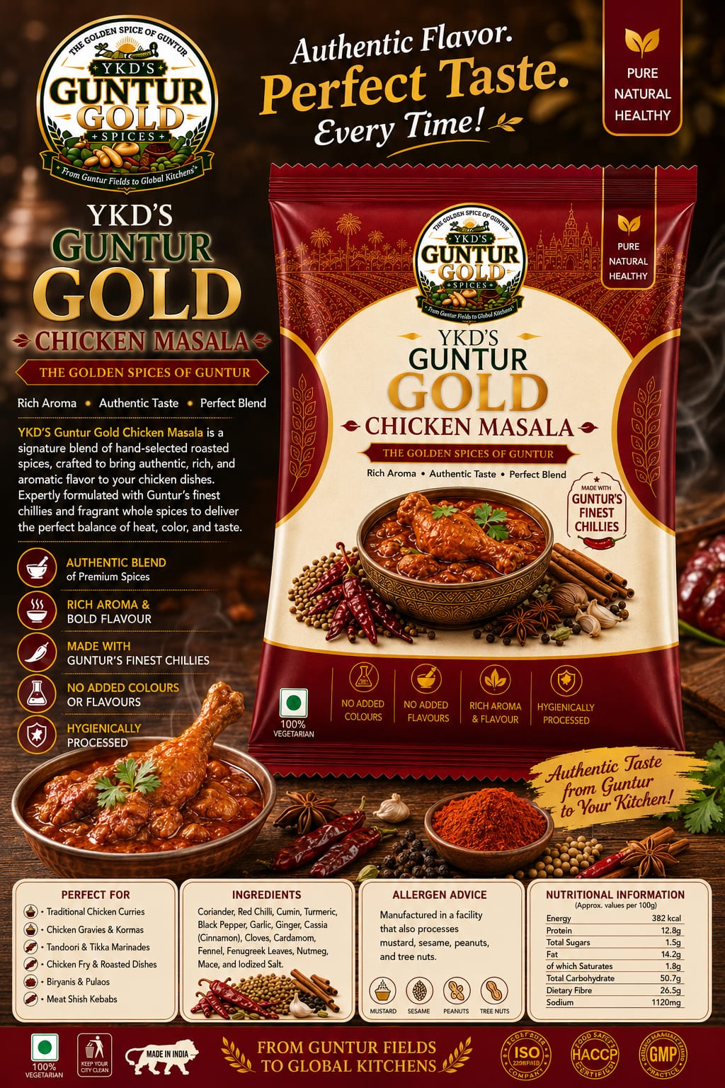 YKD'S GUNTUR GOLD CHICKEN MASALA