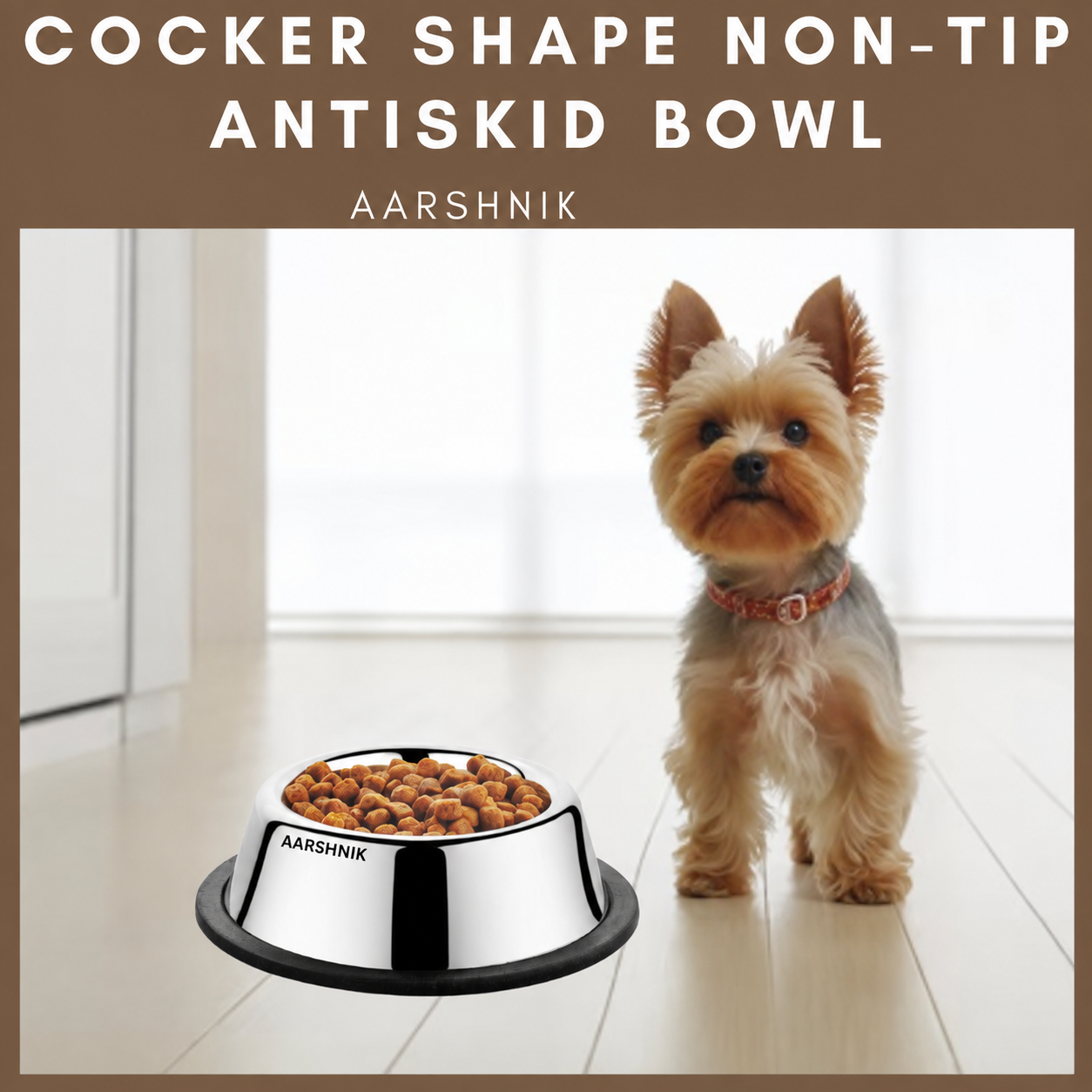 Cocker Shape Non-Tip Anti-Skid Dog Bowl
