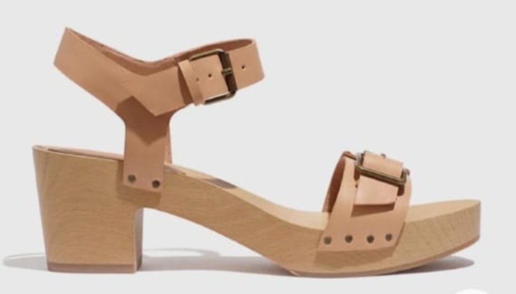 wooden heel sandals