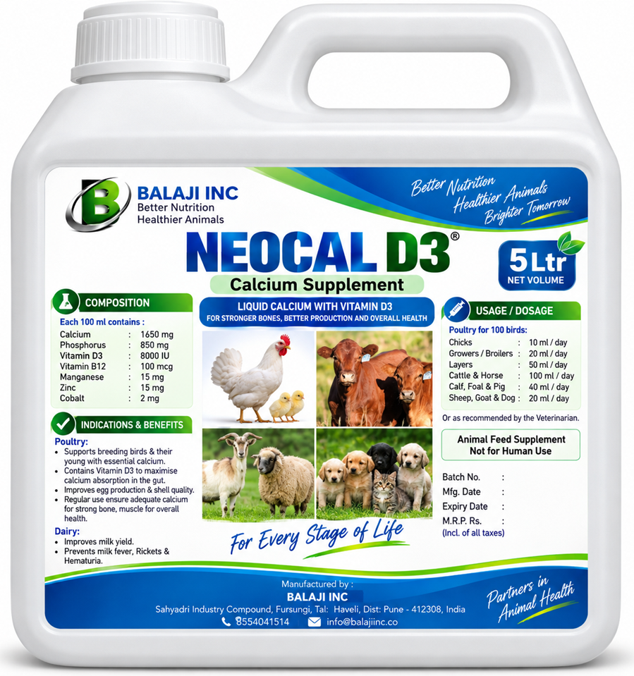 NEOCAL D3 - CALCIUM SUPPLEMENT FOR ANIMALS