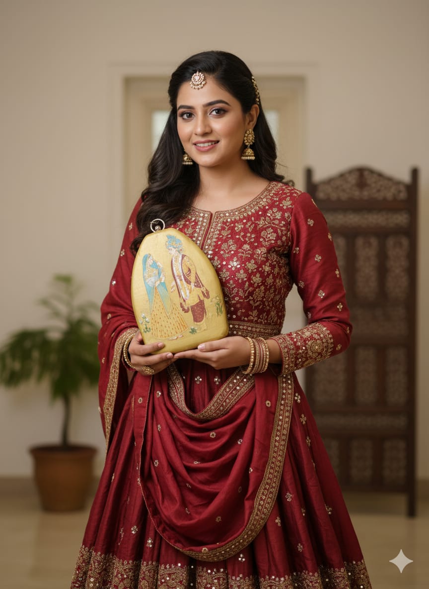 Bridal Miniature Art Clutch