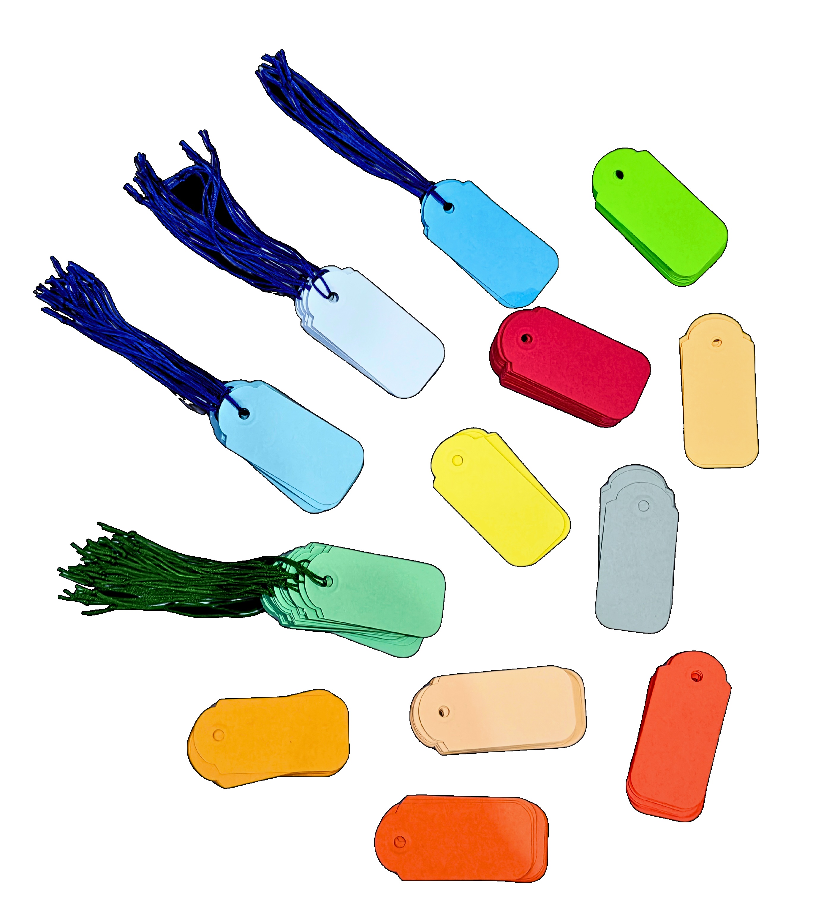 Colorful Paper Gift Tags with String, Assorted Colors, Hanging Labels for Presents, Price Tags