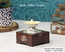 Solar Silver coated Devdas Diya