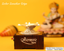 Solar Sanskar Diya ( with Silver coated Niranjan Top )