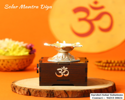 Solar Mantra Diya ( with Silver coated Niranjan Top )