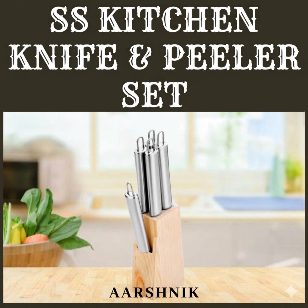 SS KITCHEN KNIFE & PEELER SET