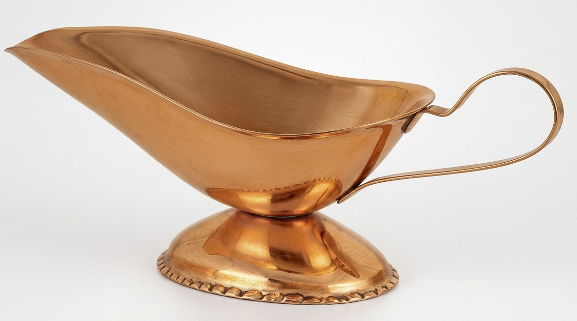 Gravy Boat with Copper Plating