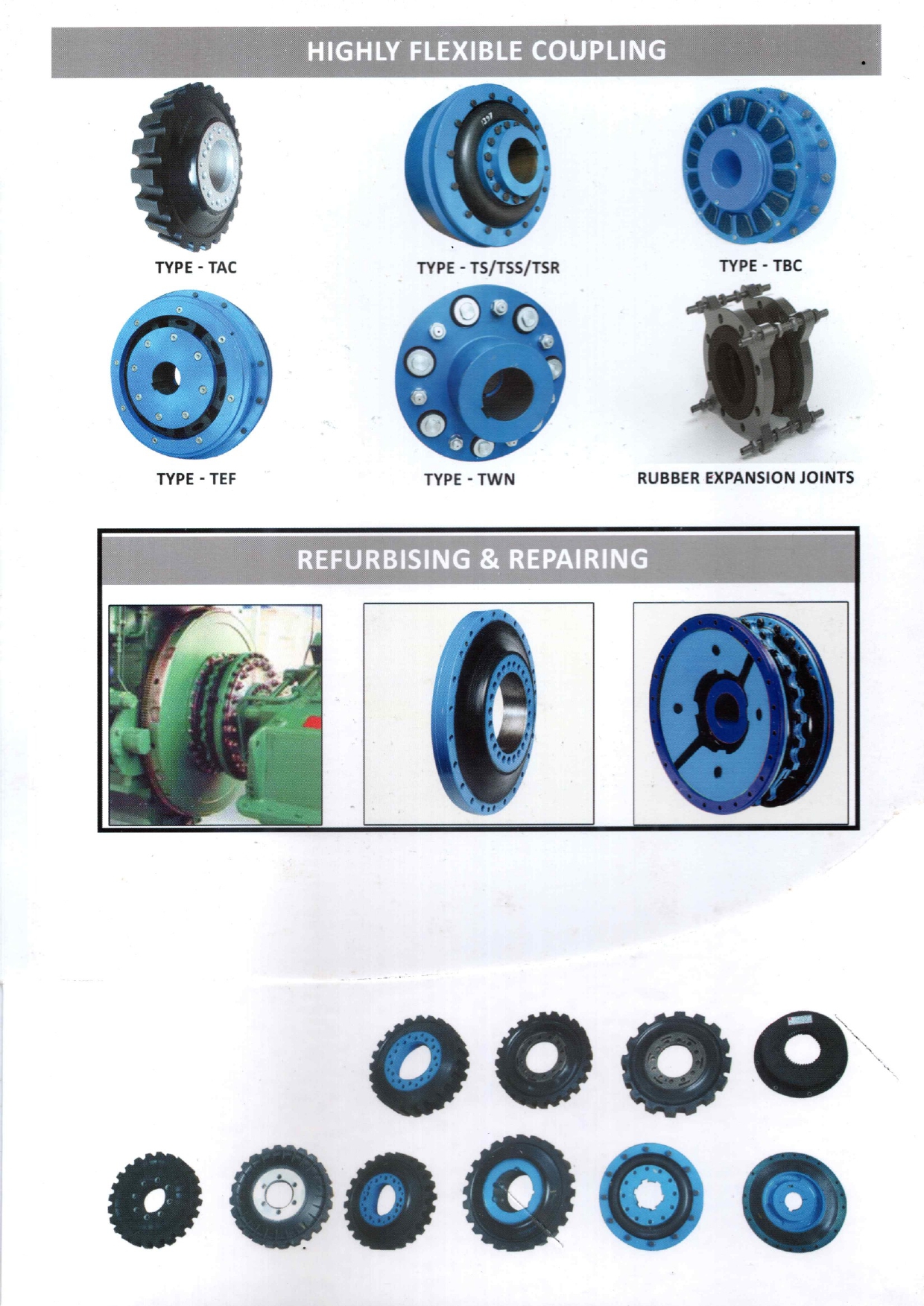 ALL TYPES OF FLEXIBLE COUPLINGS