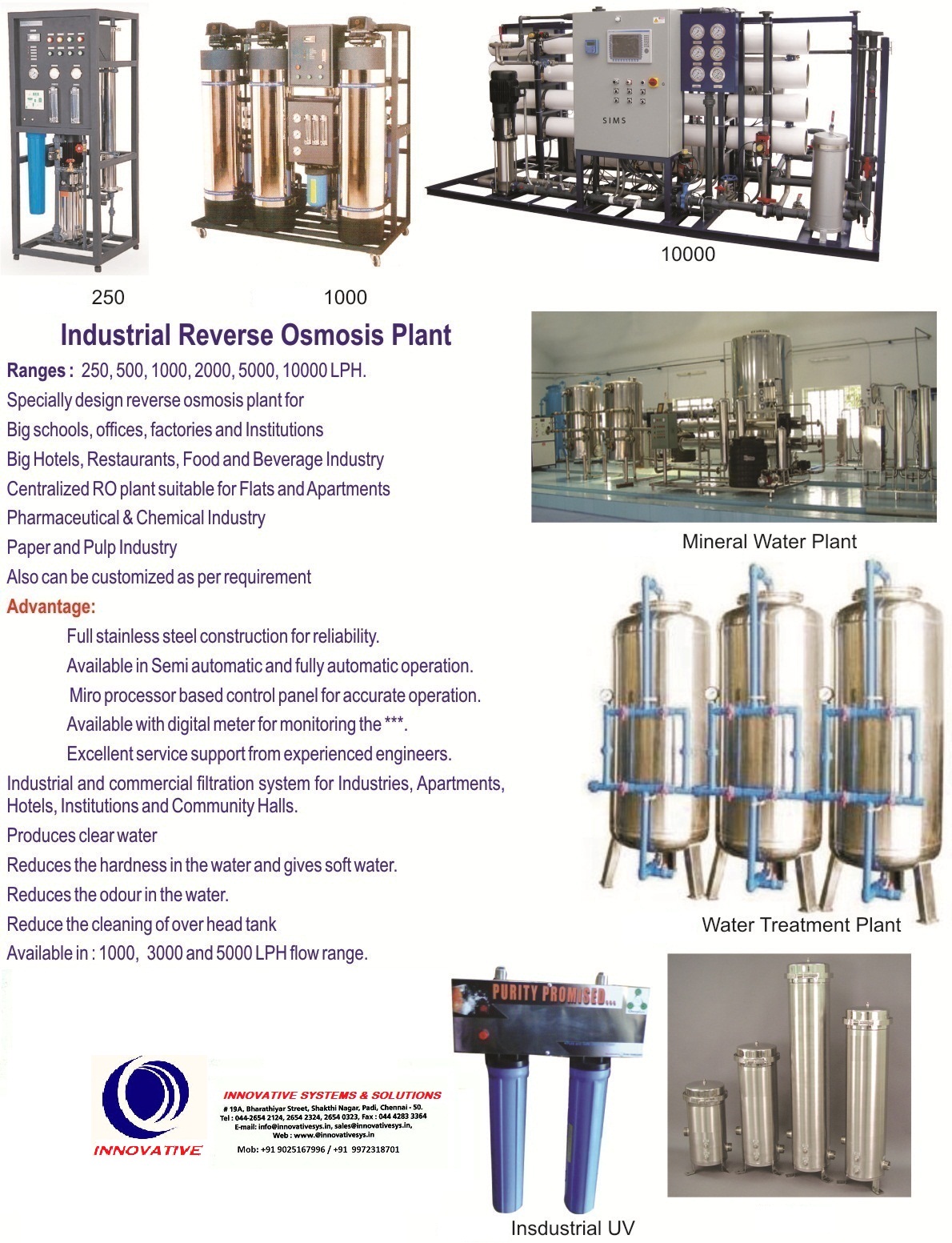 Drinking water, Mineral water plant